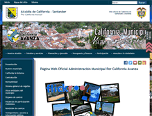 Tablet Screenshot of california-santander.gov.co